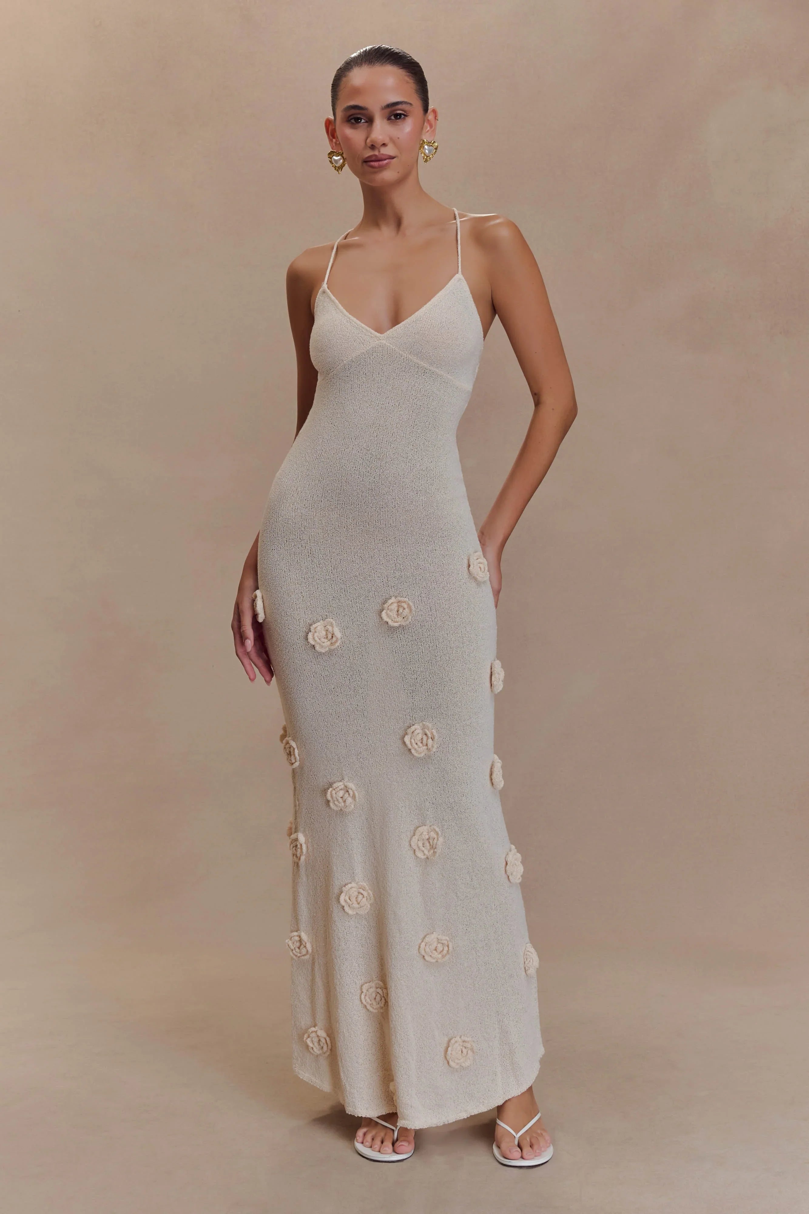Slinky Beaded Maxi Dress
